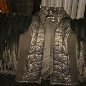 Michael Kors Shiny Black Outerwear